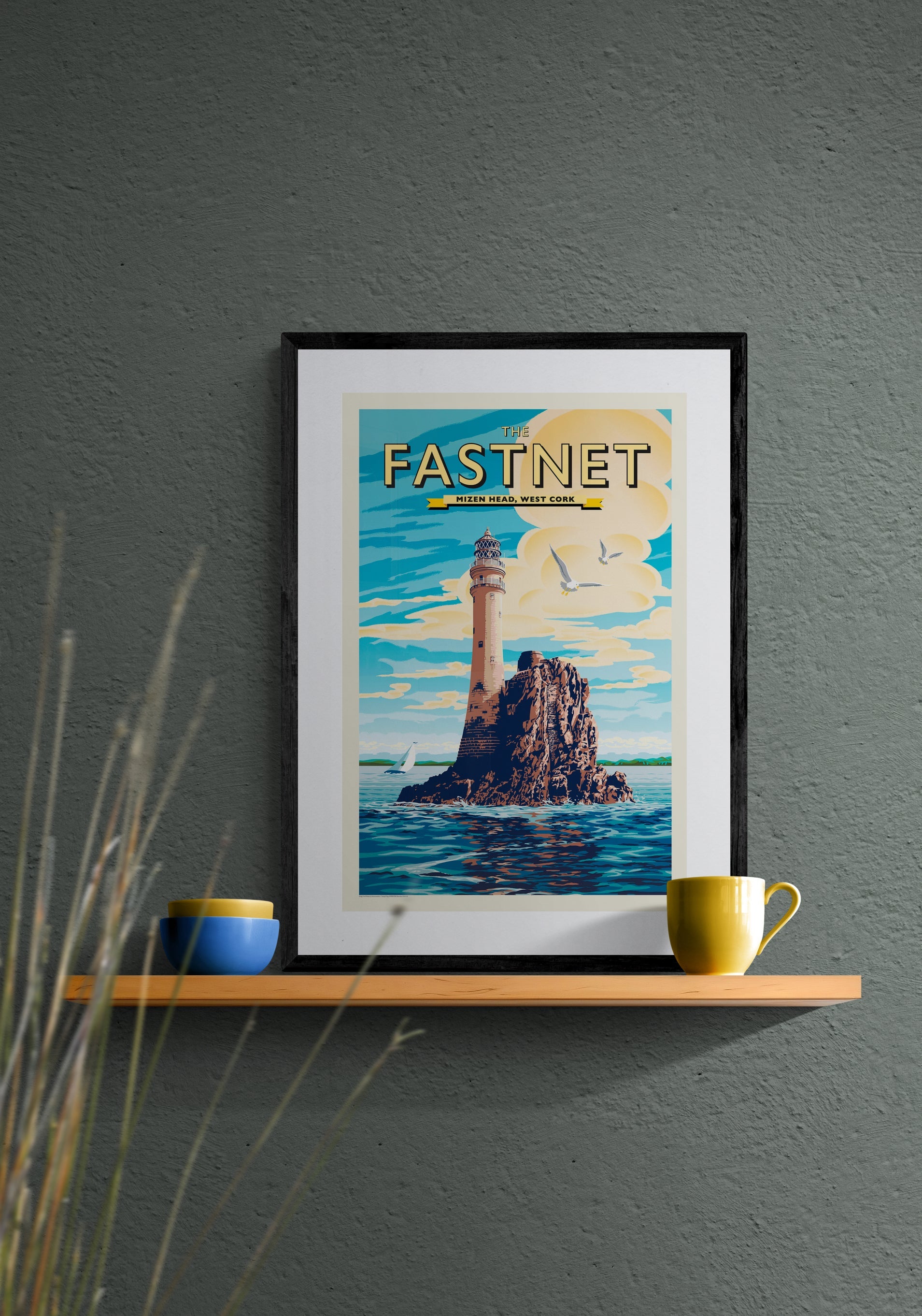 Cork Fastnet Vintage Travel Poster 